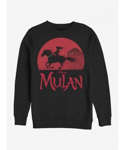 Disney Sunset Mulan Crewneck Sweatshirt - Black for Men