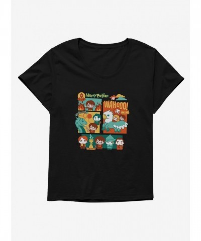 Harry Potter Cartoon Plus Size T-Shirt for Girls