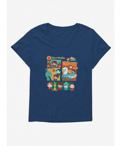 Harry Potter Cartoon Plus Size T-Shirt for Girls