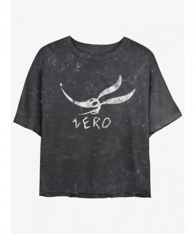Disney Zero Face Mineral Wash Crop T-Shirt for Girls - Multi Colors