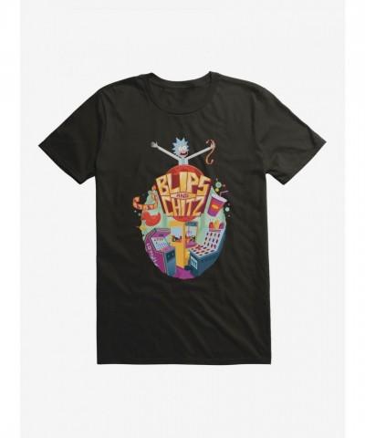Rick and Morty Blips and Chitz Official Licensed T-Shirt for Men