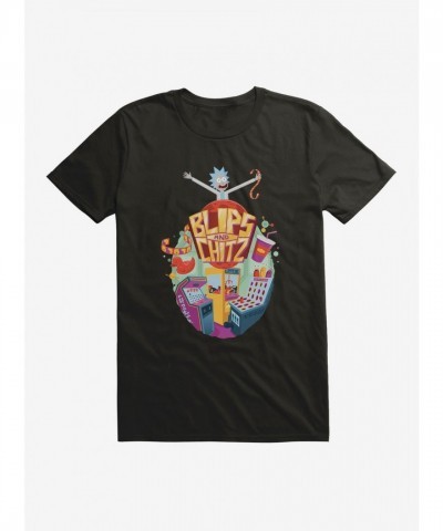 Rick and Morty Blips and Chitz Official Licensed T-Shirt for Men