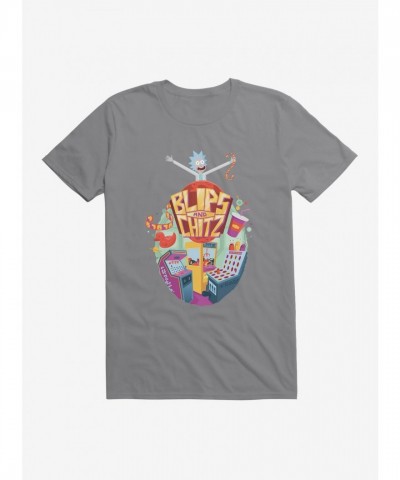 Rick and Morty Blips and Chitz Official Licensed T-Shirt for Men
