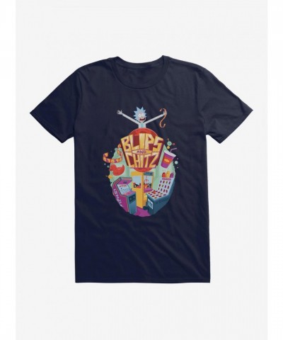 Rick and Morty Blips and Chitz Official Licensed T-Shirt for Men