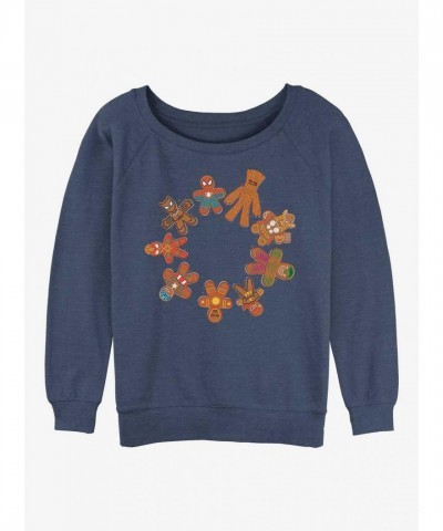 Marvel Gingerbread Cookie Circle Lightweight Sweatshirt for Girls - Blue