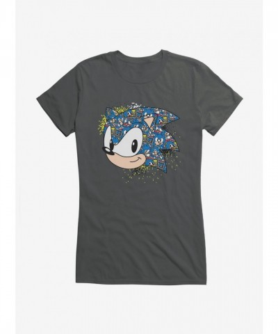 Sonic Pixel Profile Lightweight T-Shirt for Girls