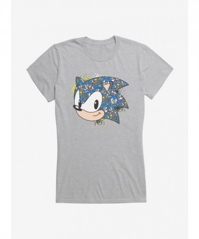 Sonic Pixel Profile Lightweight T-Shirt for Girls