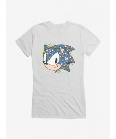 Sonic Pixel Profile Lightweight T-Shirt for Girls