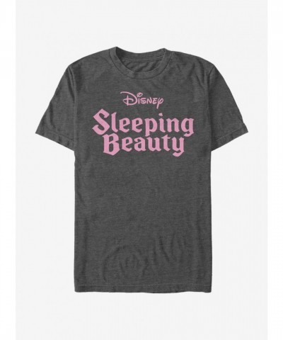 Disney Grey Sleeping Beauty Logo T-Shirt for Men