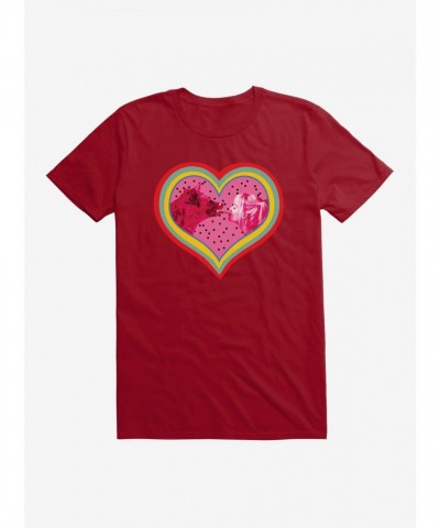 DC Comics Birds Of Prey Harley Quinn & Hyena Heart Graphic Black T-Shirt