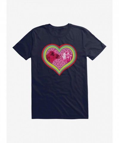 DC Comics Birds Of Prey Harley Quinn & Hyena Heart Graphic Black T-Shirt