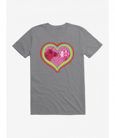 DC Comics Birds Of Prey Harley Quinn & Hyena Heart Graphic Black T-Shirt