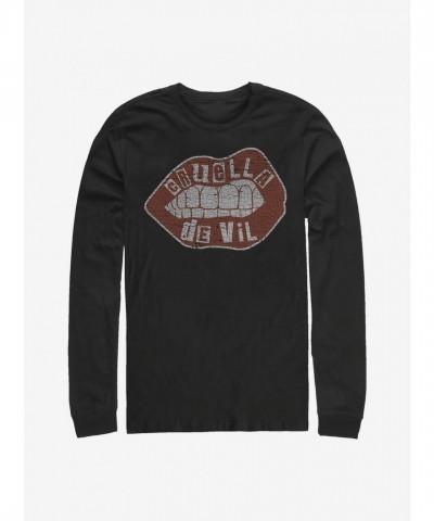 Disney Long-Sleeve T-Shirt with Cruella Cut-Out Design for Men - Black