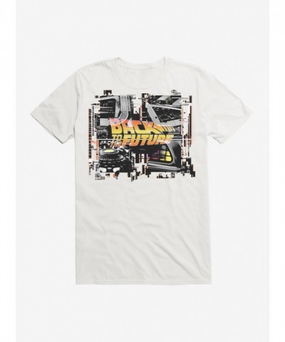 Back To The Future DeLorean T-Shirt - Lightweight Men's White Cotton