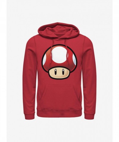 Nintendo Men's Comfortable Red Mushroom Hoodie