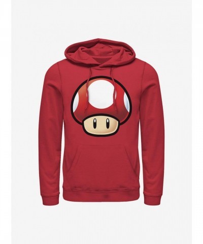 Nintendo Men's Comfortable Red Mushroom Hoodie