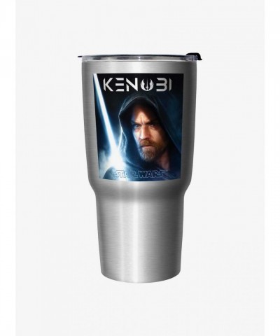 Star Wars Mens Metallic Kenobi Hood & Saber Travel Mug 17oz