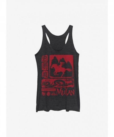 Disney Mulan Live-Action Graphic Tank Top for Girls - Black