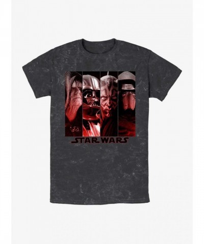 Star Wars Dark Side Mineral Wash T-Shirt - Unisex BLACK