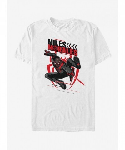 Marvel's Spider-Man Swing Morales Lightweight T-Shirt - Men's White