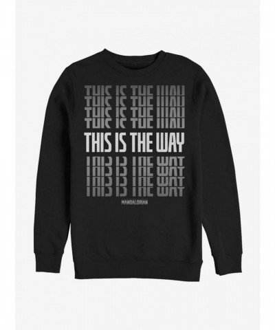 The Mandalorian "This Is The Way" Comfortable Stacked Sweatshirt - Men's Black