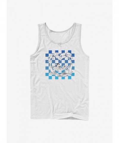 Disney Lilo & Stitch White Tank Top - Cotton Men's Size