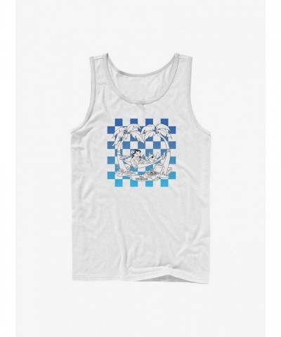 Disney Lilo & Stitch White Tank Top - Cotton Men's Size