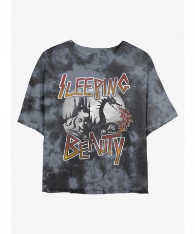 Disney Sleeping Beauty Tie-Dye Crop T-Shirt for Girls - Multi Colors