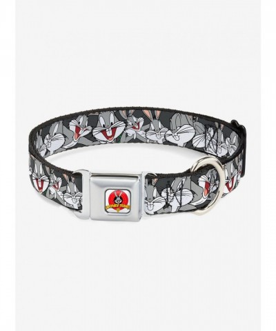 Looney Tunes Bugs Bunny Soft Close-Up Expressions Seatbelt Collar for Dogs
