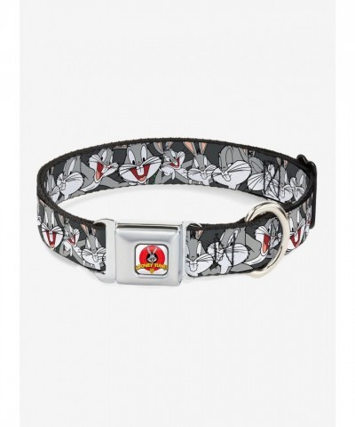 Looney Tunes Bugs Bunny Soft Close-Up Expressions Seatbelt Collar for Dogs
