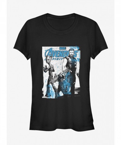 Marvel Avengers Infinity War Fitted T-Shirt for Girls - Black
