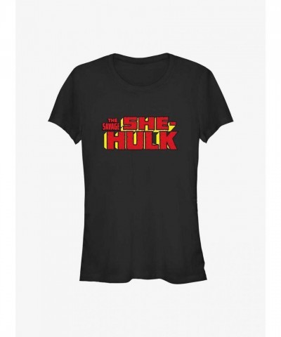 She Hulk Logo T-Shirt for Girls - Marvel Edition - Black