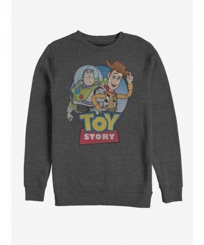 Disney Pixar Toy Story Bestie Crewneck Sweatshirt - Men's Black