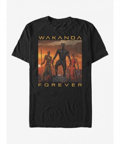 Marvel Black Panther Wakanda Forever Unisex T-Shirt - Black