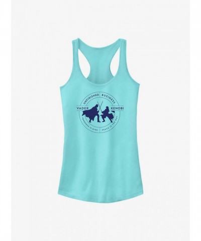 Obi-Wan Kenobi vs Darth Vader Girls Tank Top - Blue Cancun