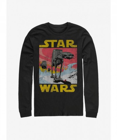 Star Wars Iconic AT-AT Men's Cotton Long Sleeve T-Shirt - Black