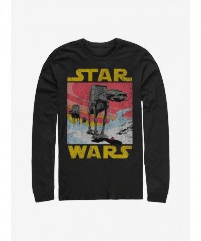 Star Wars Iconic AT-AT Men's Cotton Long Sleeve T-Shirt - Black