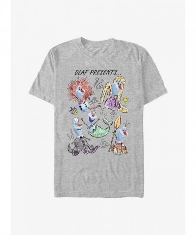 Disney Olaf Group T-Shirt - Grey Unisex