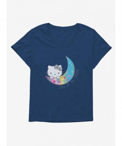 Hello Kitty Moon Love Plus Size Girls Scoop Neck T-Shirt