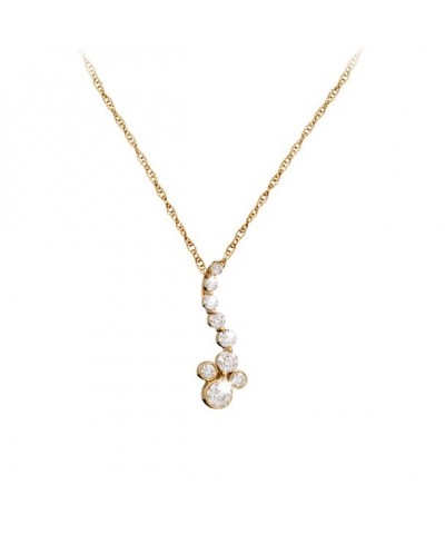 Diamond Mickey Mouse Pendant Necklace - 14K Gold