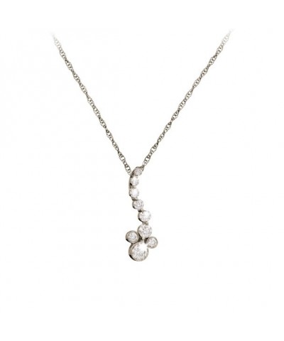 Diamond Mickey Mouse Pendant Necklace - 14K Gold