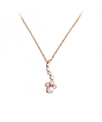Diamond Mickey Mouse Pendant Necklace - 14K Gold