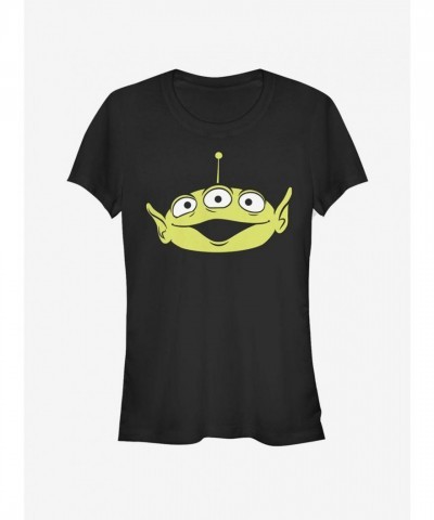 Disney Pixar Toy Story Alien Face Lightweight T-Shirt for Girls - Black