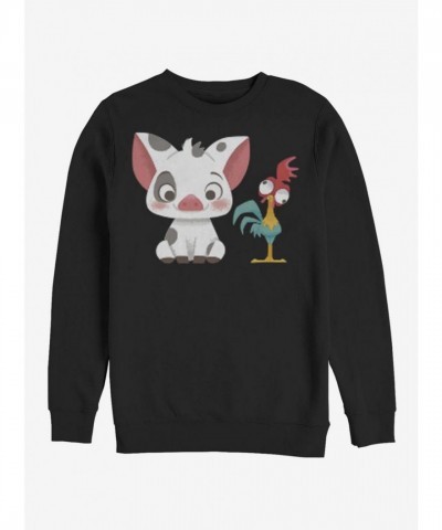 Disney Moana Beach Buds Crew Neck Sweatshirt - Black Men's