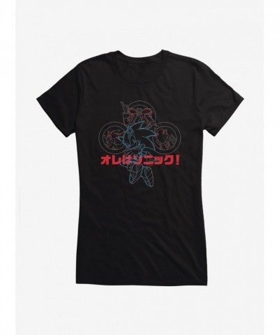 Sonic Hedgehog Versus Girls Lightweight T-Shirt for Juniors
