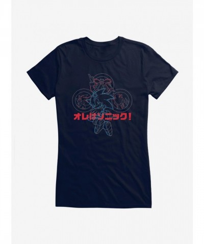 Sonic Hedgehog Versus Girls Lightweight T-Shirt for Juniors