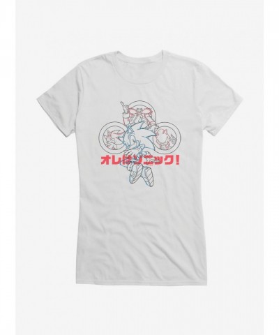 Sonic Hedgehog Versus Girls Lightweight T-Shirt for Juniors