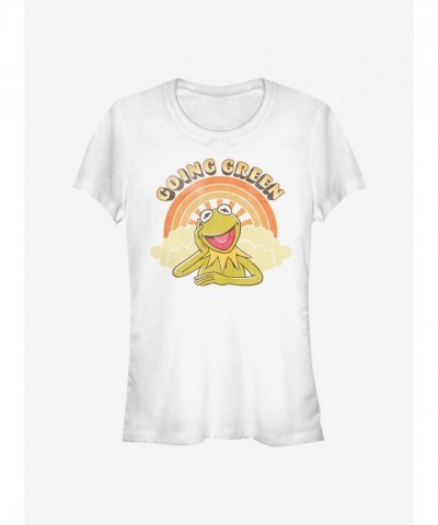 Disney Girls Muppets Kermit Green T-Shirt - White