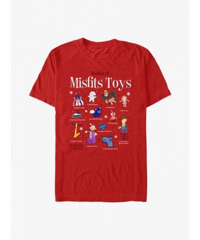 Rudolph Red-Nosed Reindeer Misfit Christmas T-Shirt for Men - Red