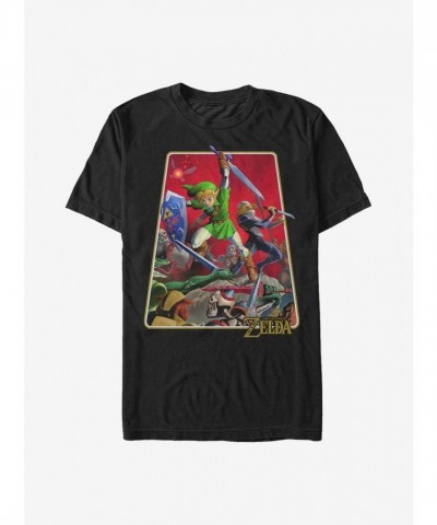 Nintendo Zelda Battle Fashion T-Shirt - Men's Black